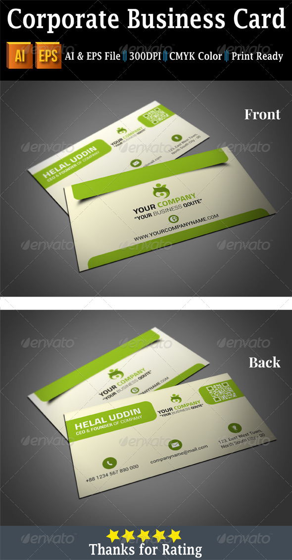 GraphicRiver Corporate Business Card 7454445 GraphicRiver Corporate Business Card 7454445