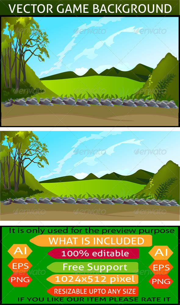 GraphicRiver Vector Game Background 7450922 GraphicRiver Vector Game Background 7450922