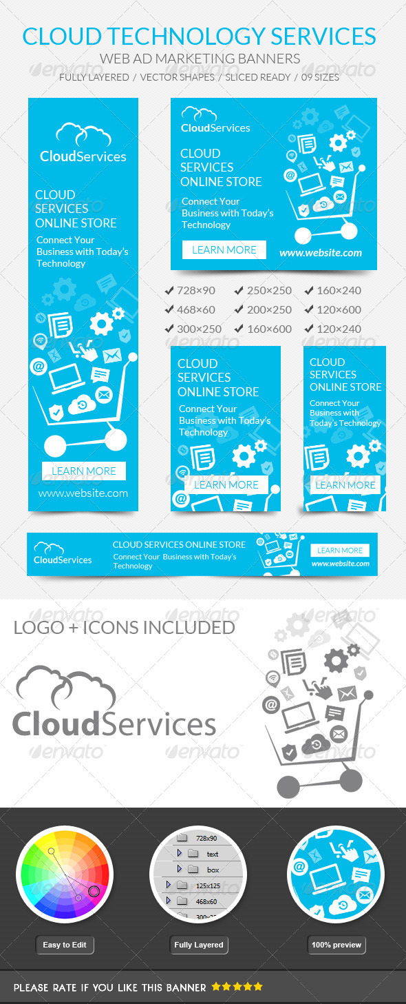GraphicRiver Cloud Technology Banners 7458574 GraphicRiver Cloud Technology Banners 7458574