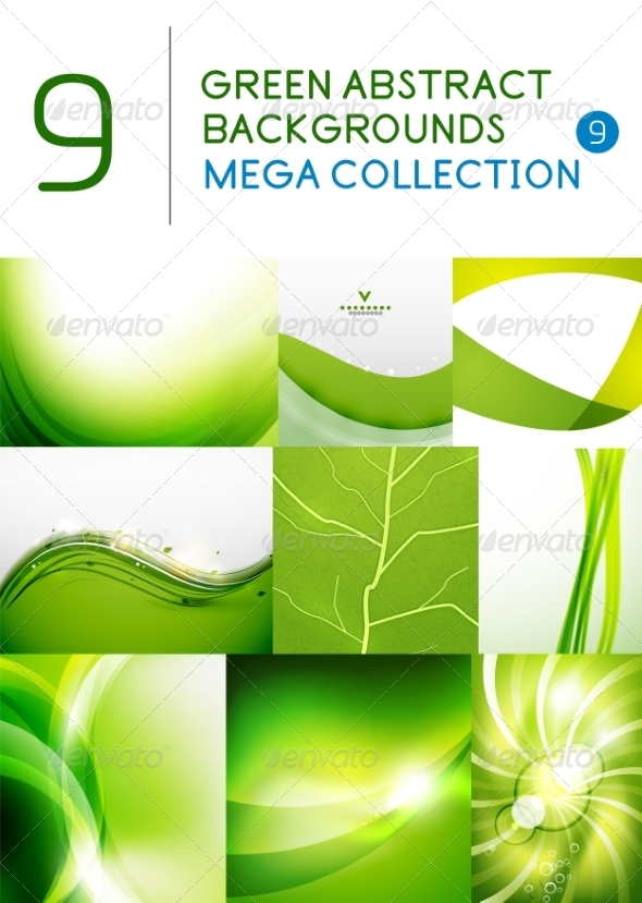 GraphicRiver Mega Set of green abstract backgrounds 7458875 GraphicRiver Mega Set of green abstract backgrounds 7458875