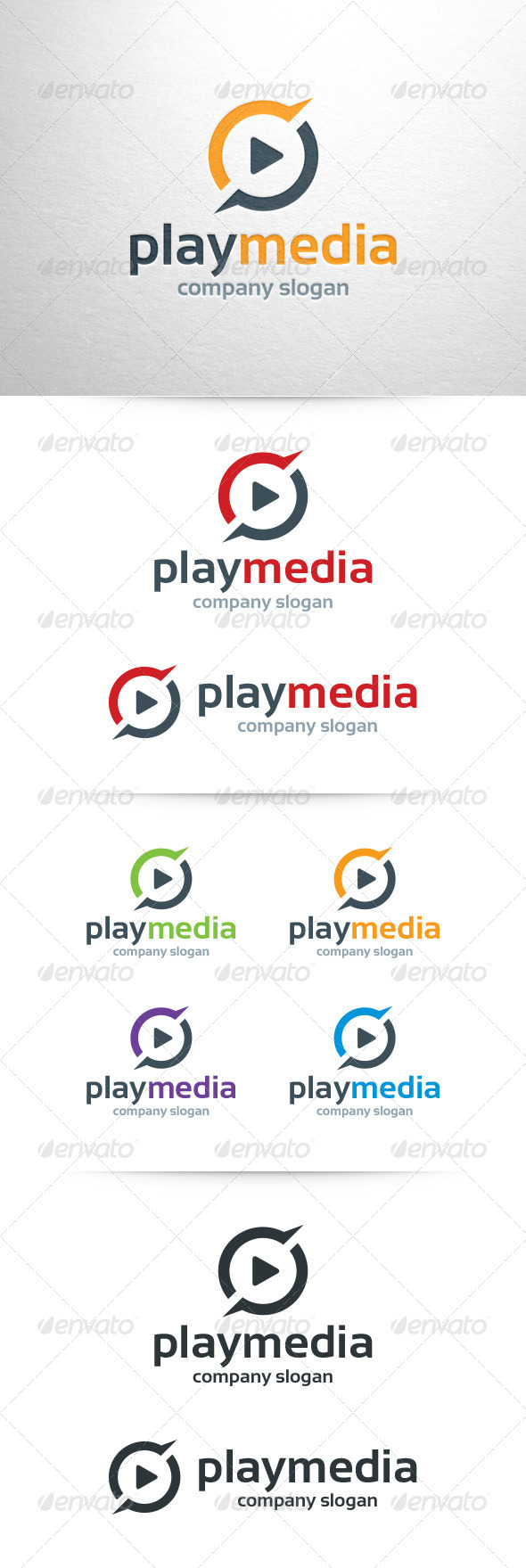 GraphicRiver Play Media Logo Template 7459996 GraphicRiver Play Media Logo Template 7459996