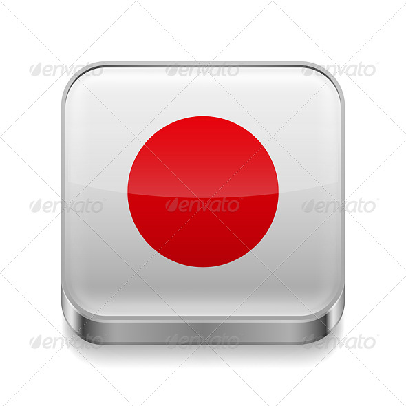 GraphicRiver Metal Icon of Japan 7463578 GraphicRiver Metal Icon of Japan 7463578