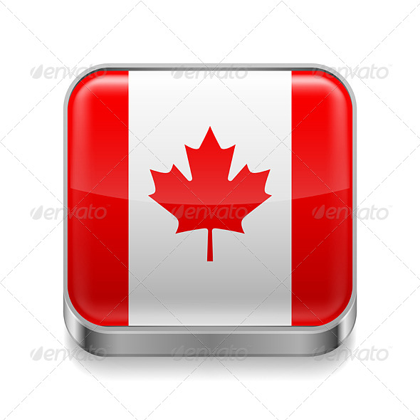 GraphicRiver Metal Icon of Canada 7465109 GraphicRiver Metal Icon of Canada 7465109