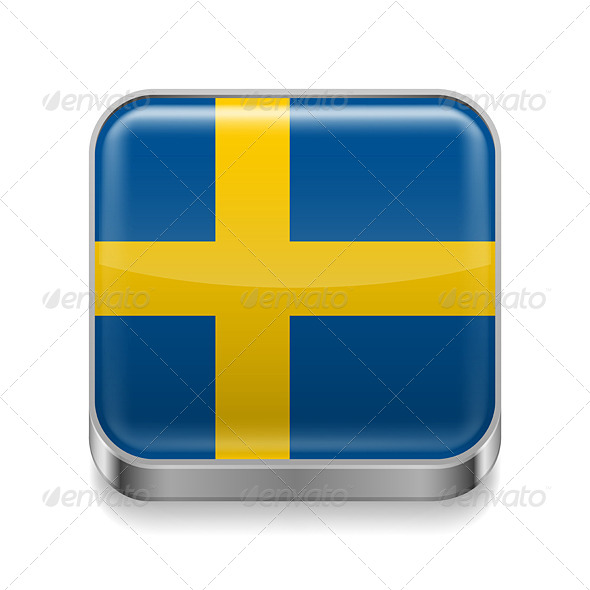 GraphicRiver Metal Icon of Sweden 7465234 GraphicRiver Metal Icon of Sweden 7465234