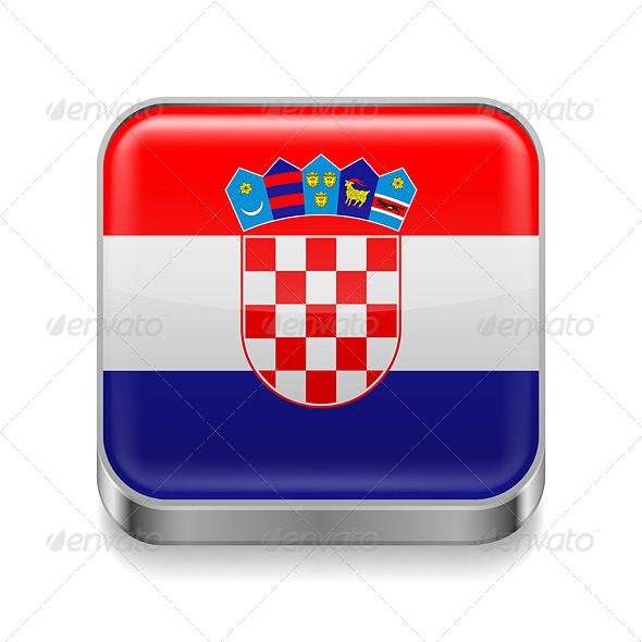 GraphicRiver Metal Icon of Croatia 7466531 GraphicRiver Metal Icon of Croatia 7466531