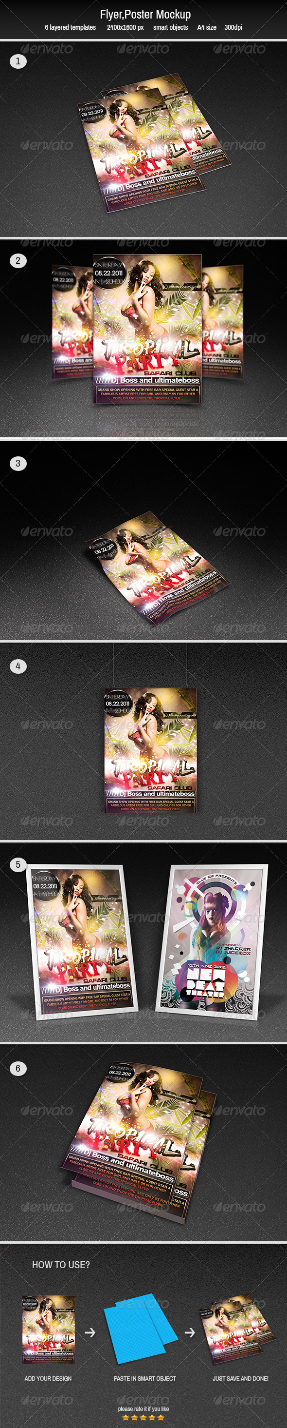 GraphicRiver Flyer poster Mockup 7394005 GraphicRiver Flyer poster Mockup 7394005