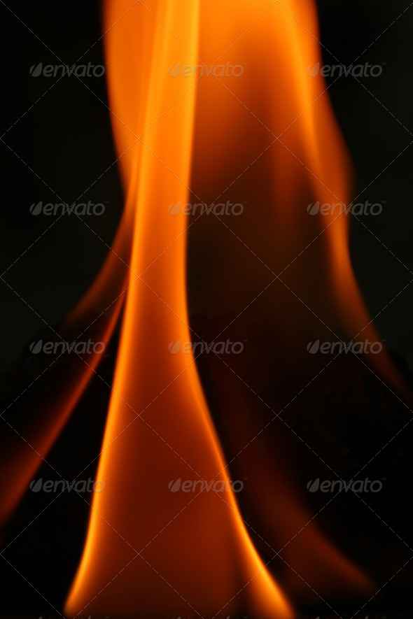 Bruning flame abstract over dark