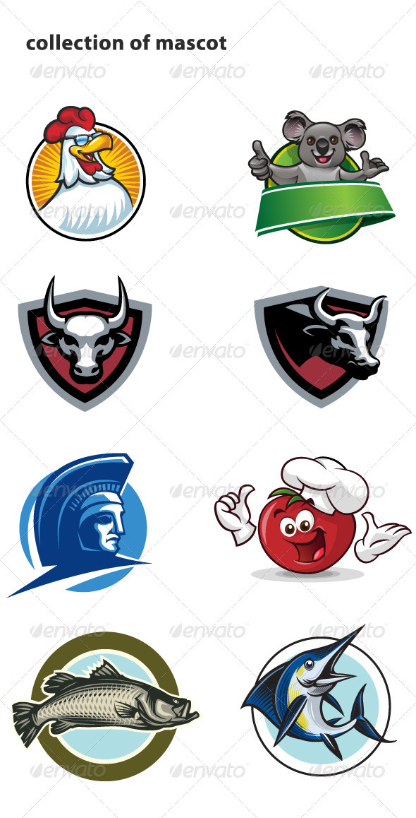 GraphicRiver Collection of mascot 770623 GraphicRiver Collection of mascot 770623