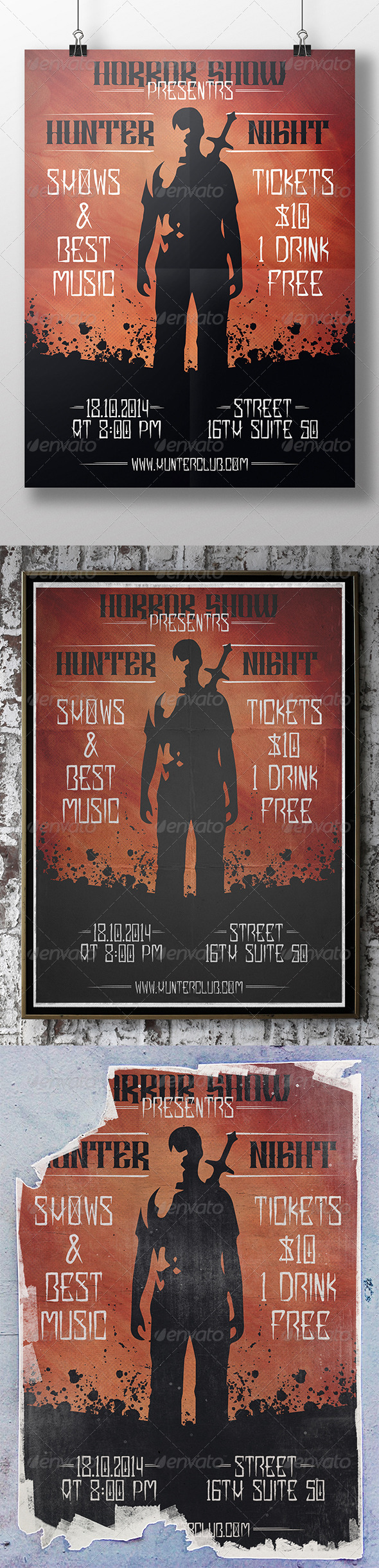 GraphicRiver Horror Movie Flyer 7472387 GraphicRiver Horror Movie Flyer 7472387