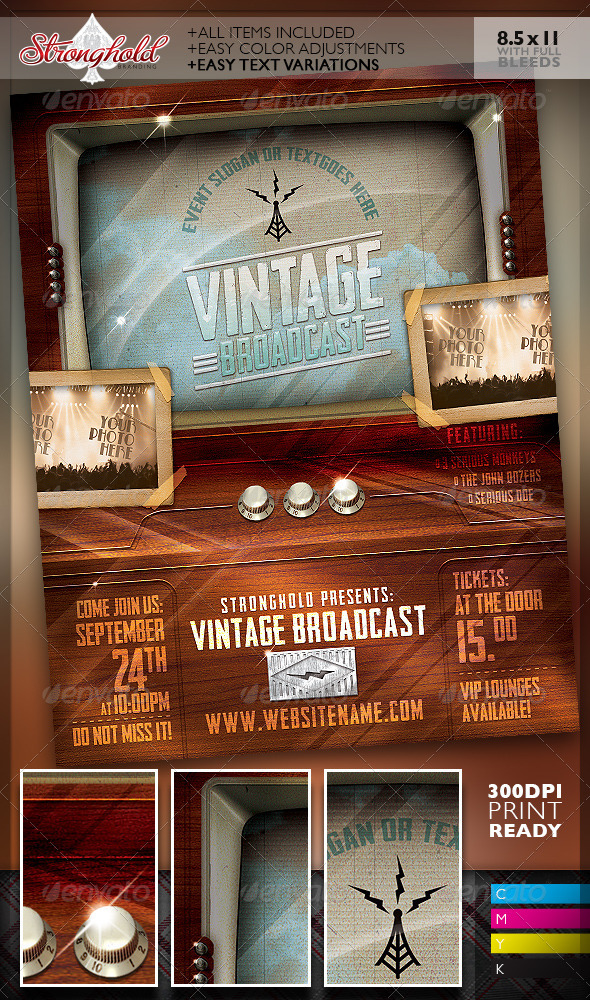 GraphicRiver Vintage Television Broadcast Event Template 7478693 GraphicRiver Vintage Television Broadcast Event Template 7478693