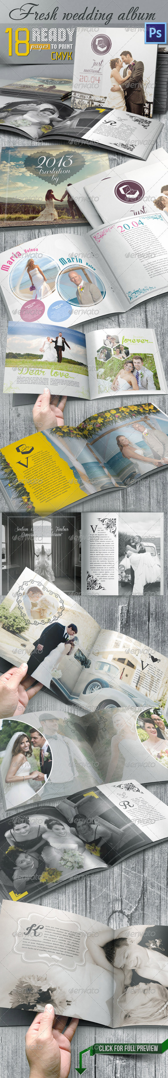 GraphicRiver Fresh Wedding Photo Album For Photoshop 7480285 GraphicRiver Fresh Wedding Photo Album For Photoshop 7480285