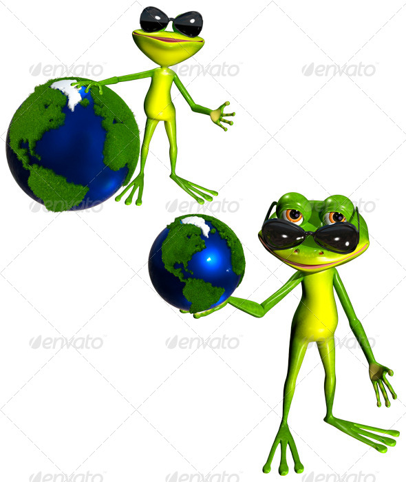 GraphicRiver Frog and Globe 7480481 GraphicRiver Frog and Globe 7480481