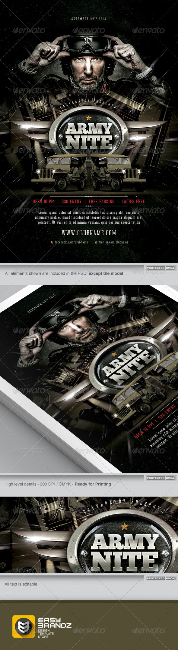 GraphicRiver Army Nite Flyer Template 7476586 GraphicRiver Army Nite Flyer Template 7476586