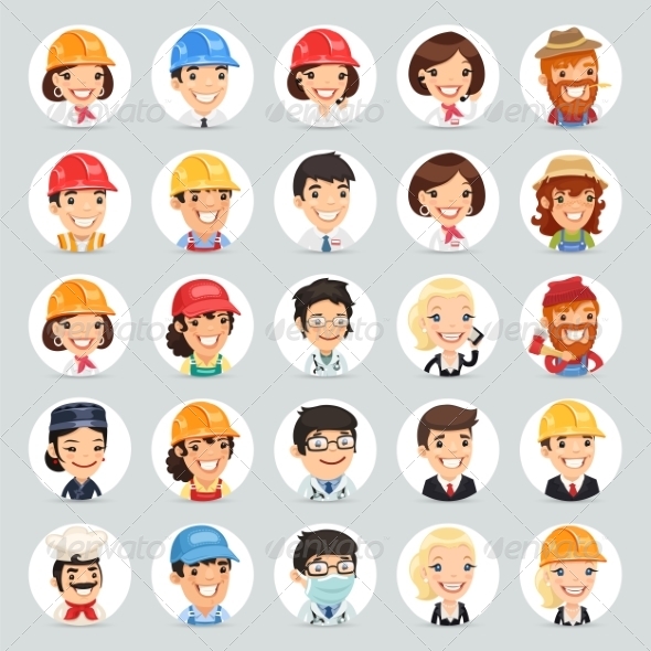 GraphicRiver Professions Vector Characters Icons Set1.2 7489268 GraphicRiver Professions Vector Characters Icons Set1.2 7489268