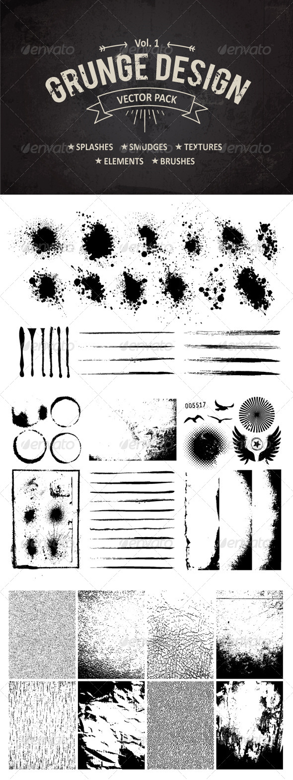GraphicRiver Grunge Design Elements #1 7497207 GraphicRiver Grunge Design Elements #1 7497207