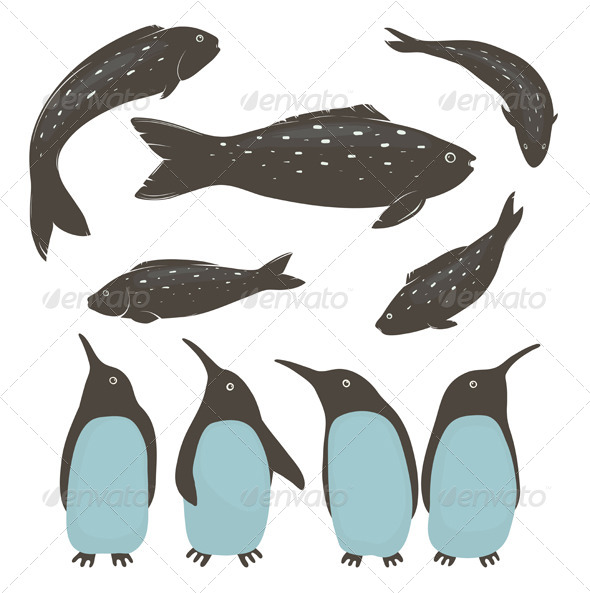 GraphicRiver Penguins and Fish Collection 7499714 GraphicRiver Penguins and Fish Collection 7499714