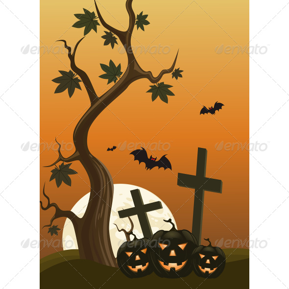 GraphicRiver Halloween Background with Pumpkins 7499725 GraphicRiver Halloween Background with Pumpkins 7499725