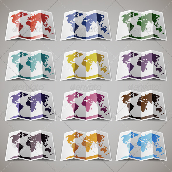 GraphicRiver 12 Maps of the World 7500084 GraphicRiver 12 Maps of the World 7500084