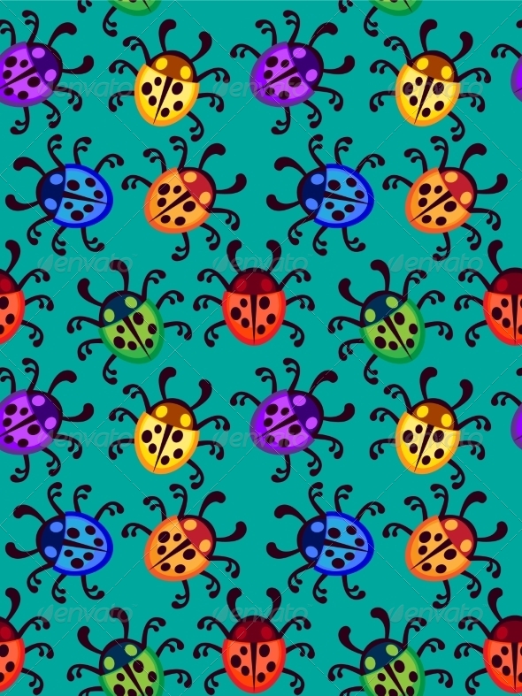 GraphicRiver Ladybug Seamless Pattern 7500097 GraphicRiver Ladybug Seamless Pattern 7500097