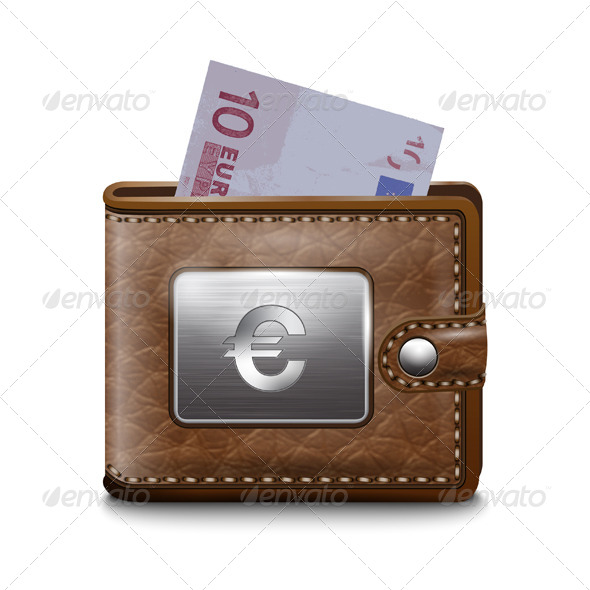 GraphicRiver Leather Wallet with Euro 7500466 GraphicRiver Leather Wallet with Euro 7500466