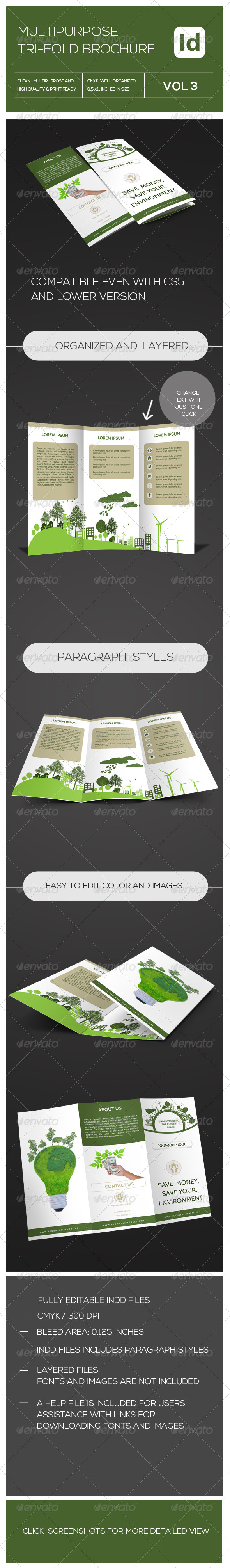 GraphicRiver Multipurpose Tri-fold Brochure 7500495 GraphicRiver Multipurpose Tri-fold Brochure 7500495