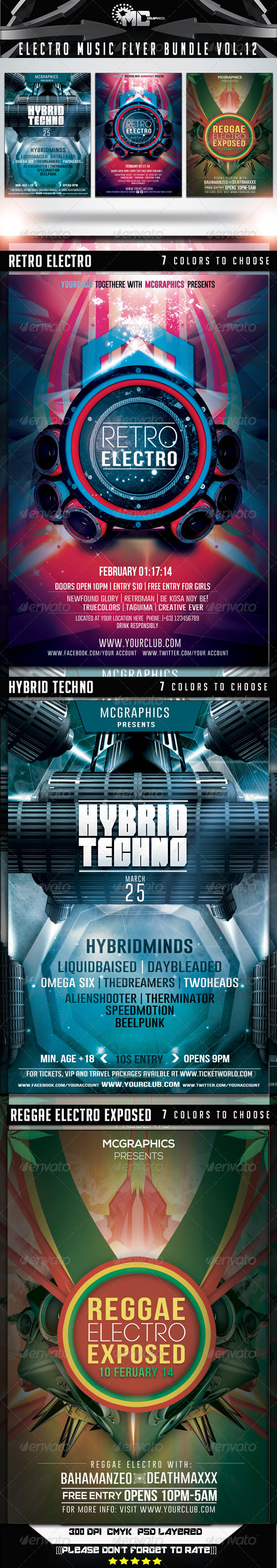 GraphicRiver Electro Music Flyer Bundle Vol.12 7500806 GraphicRiver Electro Music Flyer Bundle Vol.12 7500806