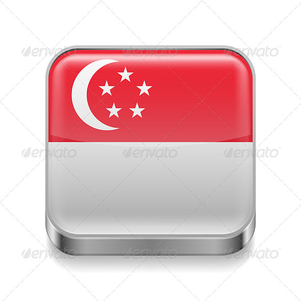 GraphicRiver Metal Icon of Singapore 7502092 GraphicRiver Metal Icon of Singapore 7502092