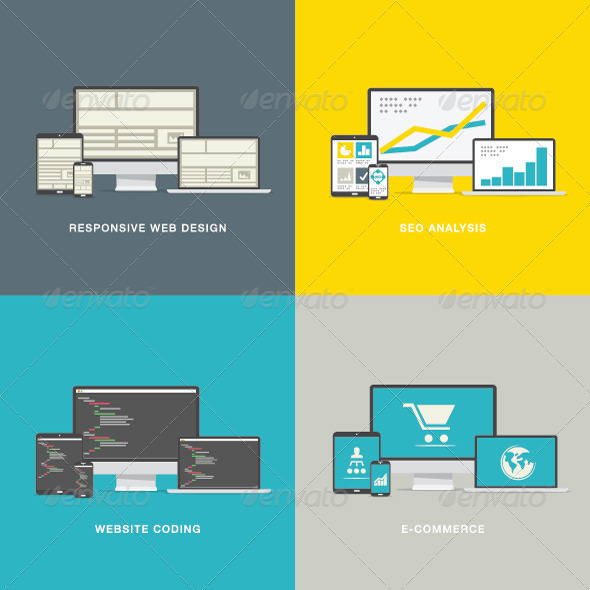 GraphicRiver Modern Flat Style Website Design Concepts 7505198 GraphicRiver Modern Flat Style Website Design Concepts 7505198