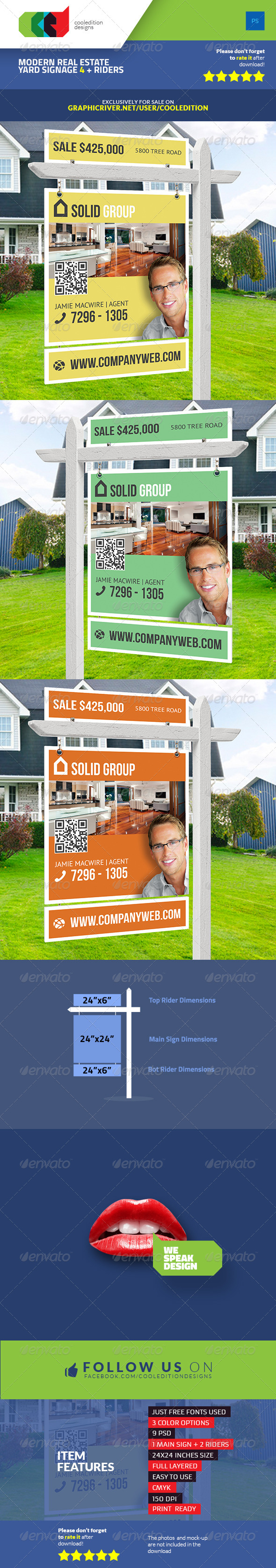 GraphicRiver Modern Real Estate Yard Signage 4 & Riders 7505681 GraphicRiver Modern Real Estate Yard Signage 4 & Riders 7505681