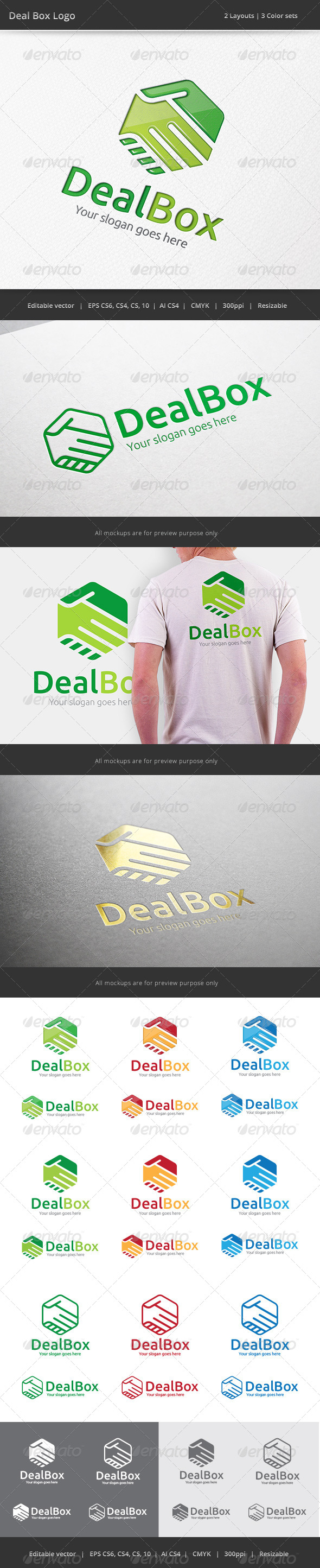 GraphicRiver Deal Box Hand Shake Logo 7506272 GraphicRiver Deal Box Hand Shake Logo 7506272
