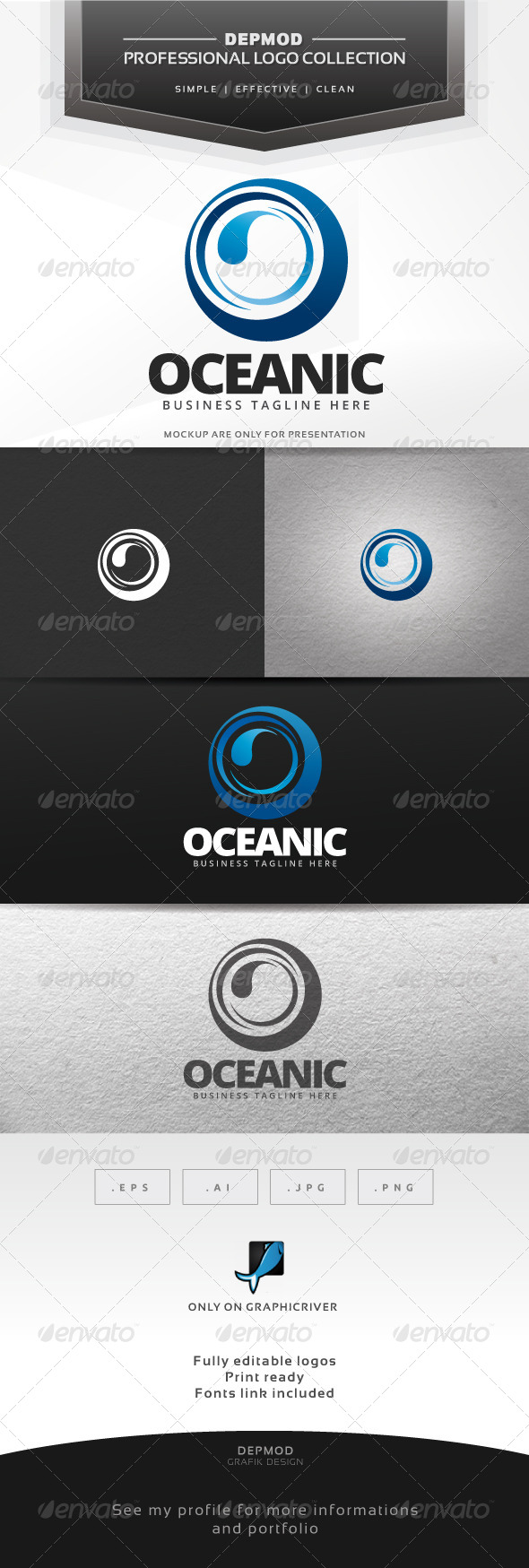 GraphicRiver Oceanic Logo 7507692 GraphicRiver Oceanic Logo 7507692