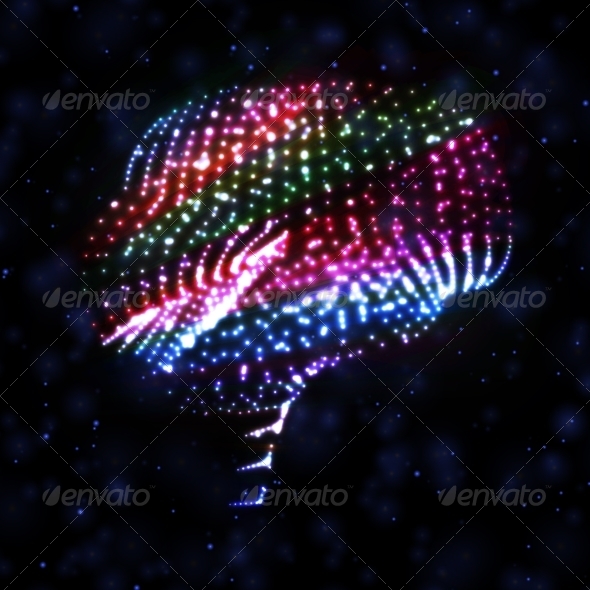 GraphicRiver Neon Brain Abstract Illustration 7509572 GraphicRiver Neon Brain Abstract Illustration 7509572