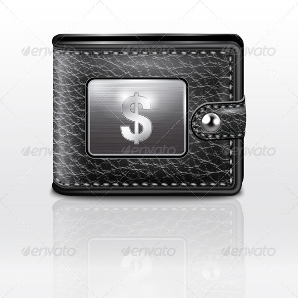 Leather Wallet with USA Dollar Sign (Concepts)