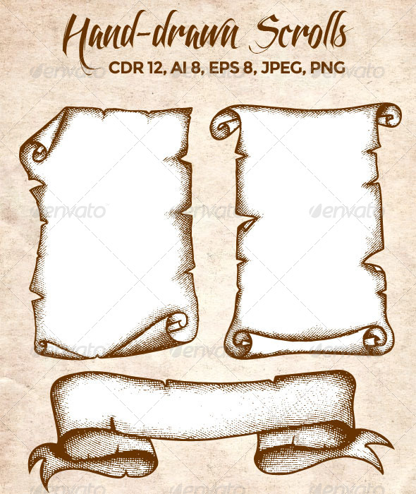 GraphicRiver Hand-Drawn Scrolls 7510494 GraphicRiver Hand-Drawn Scrolls 7510494