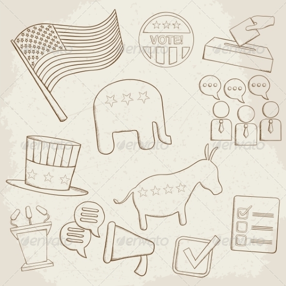 GraphicRiver Election Hand Drawn Vector Icons 7512184 GraphicRiver Election Hand Drawn Vector Icons 7512184