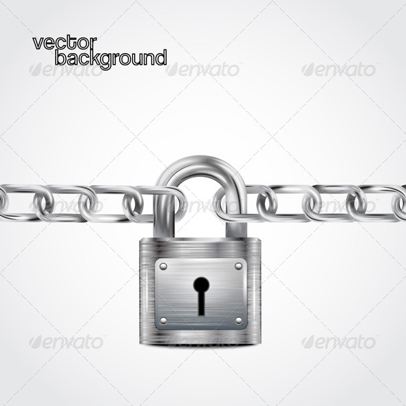 GraphicRiver Metallic Padlock and Chain 7516507 GraphicRiver Metallic Padlock and Chain 7516507