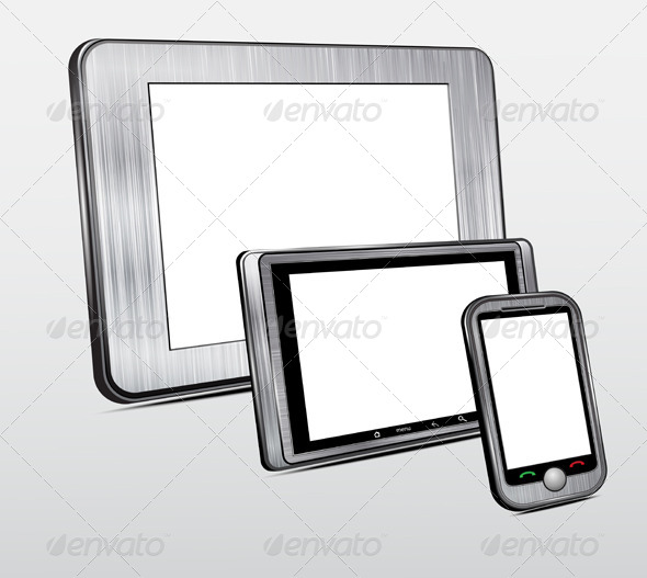 GraphicRiver Set of Mobile Electronic Technics with Metal Case 7516609 GraphicRiver Set of Mobile Electronic Technics with Metal Case 7516609
