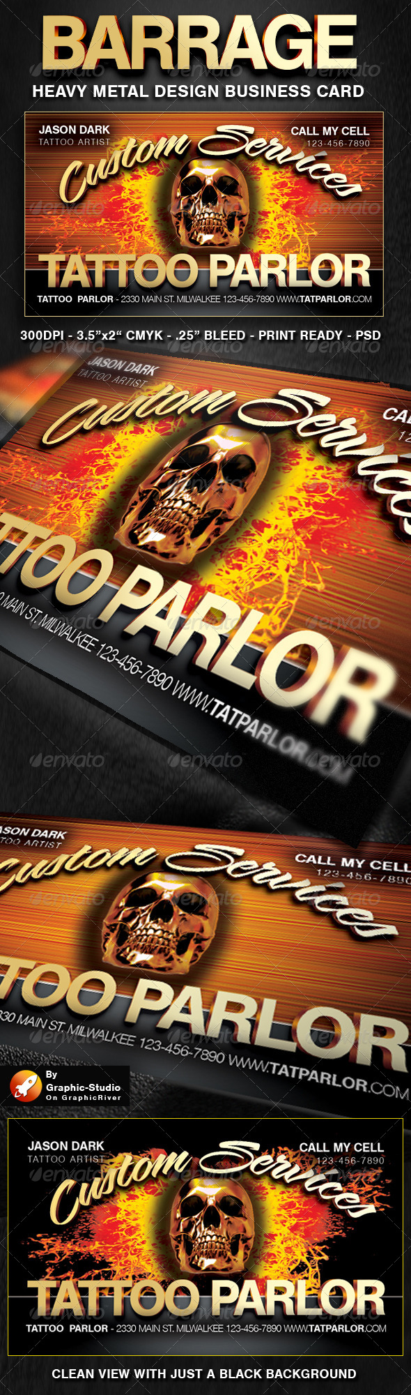 GraphicRiver Barrage Business Cards for Bars and Biker Business 5039521 GraphicRiver Barrage Business Cards for Bars and Biker Business 5039521