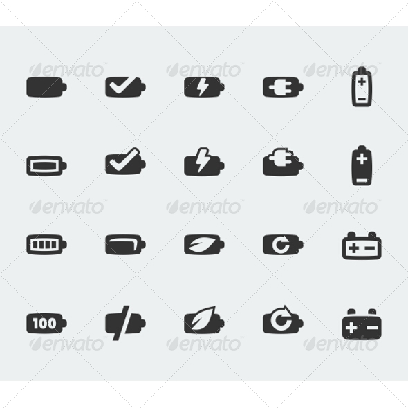 GraphicRiver Battery Icons 7518650 GraphicRiver Battery Icons 7518650