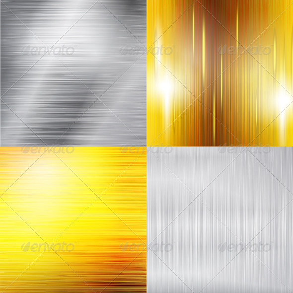 GraphicRiver Set of Metal Silver and Gold Backgrounds 7523140 GraphicRiver Set of Metal Silver and Gold Backgrounds 7523140