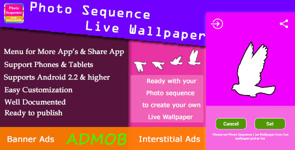 CodeCanyon Photo Sequence Live Wallpaper with AdMob 7530496 CodeCanyon Photo Sequence Live Wallpaper with AdMob 7530496