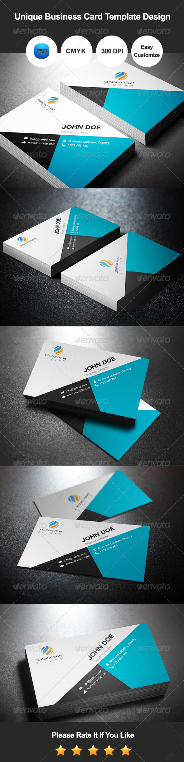 GraphicRiver Unique Business Card Template Design 7534745 GraphicRiver Unique Business Card Template Design 7534745