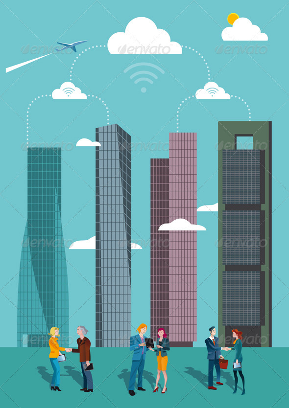 GraphicRiver Skyscrapers in Madrid 7545371 GraphicRiver Skyscrapers in Madrid 7545371
