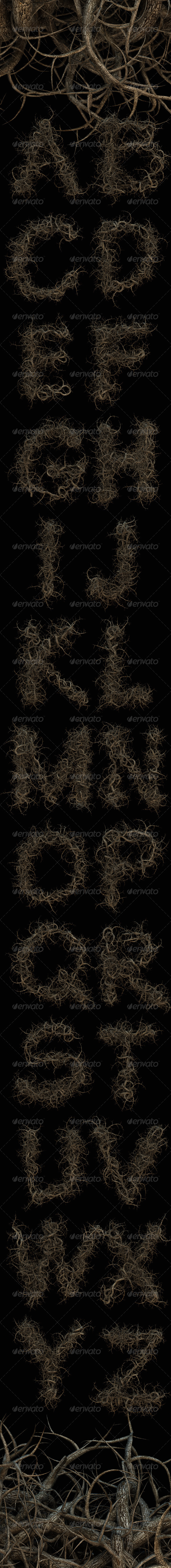 GraphicRiver Roots Tree Alphabet 7549576 GraphicRiver Roots Tree Alphabet 7549576