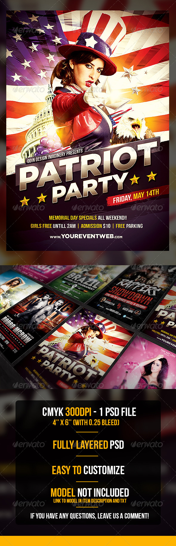 GraphicRiver Patriot Party Flyer Template 7533997 GraphicRiver Patriot Party Flyer Template 7533997