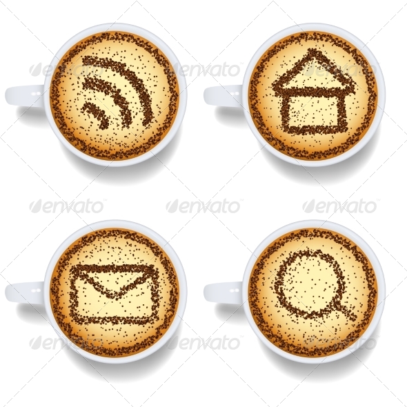 GraphicRiver Cappuccino with Web Icons 7550555 GraphicRiver Cappuccino with Web Icons 7550555