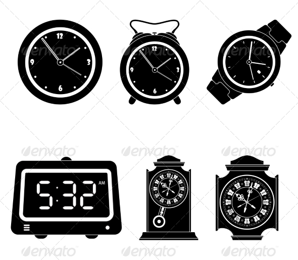 GraphicRiver Set of Clock Icons 7550928 GraphicRiver Set of Clock Icons 7550928