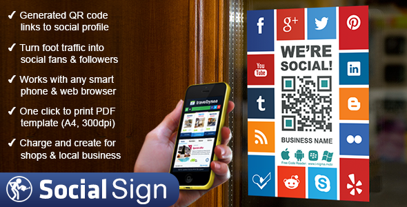 CodeCanyon Social Media Sign QR Code PDF Poster Generator 7555648 CodeCanyon Social Media Sign QR Code PDF Poster Generator 7555648