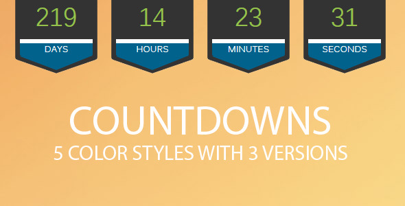 CodeCanyon 5 Color Styles With 3 Versions Of Countdowns 7556481 CodeCanyon 5 Color Styles With 3 Versions Of Countdowns 7556481