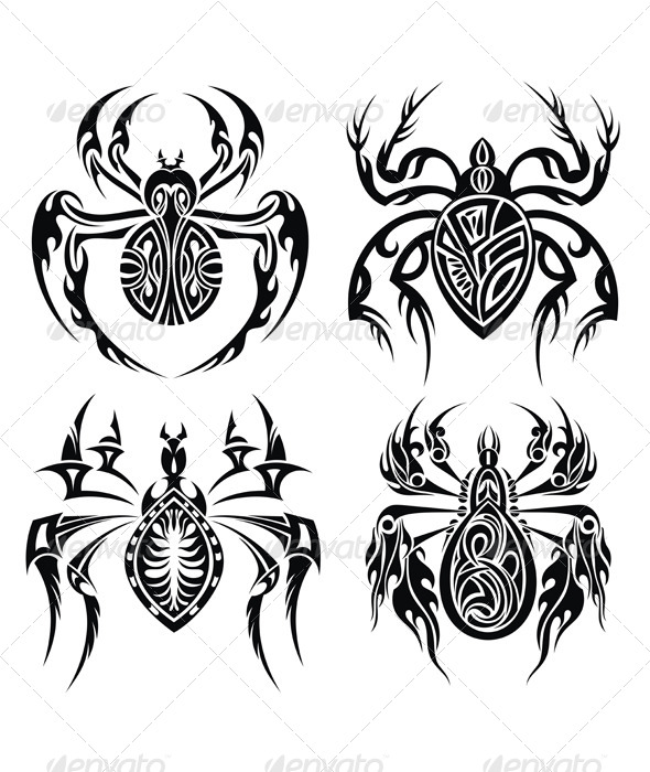 GraphicRiver Tribal Spiders 7559836 GraphicRiver Tribal Spiders 7559836